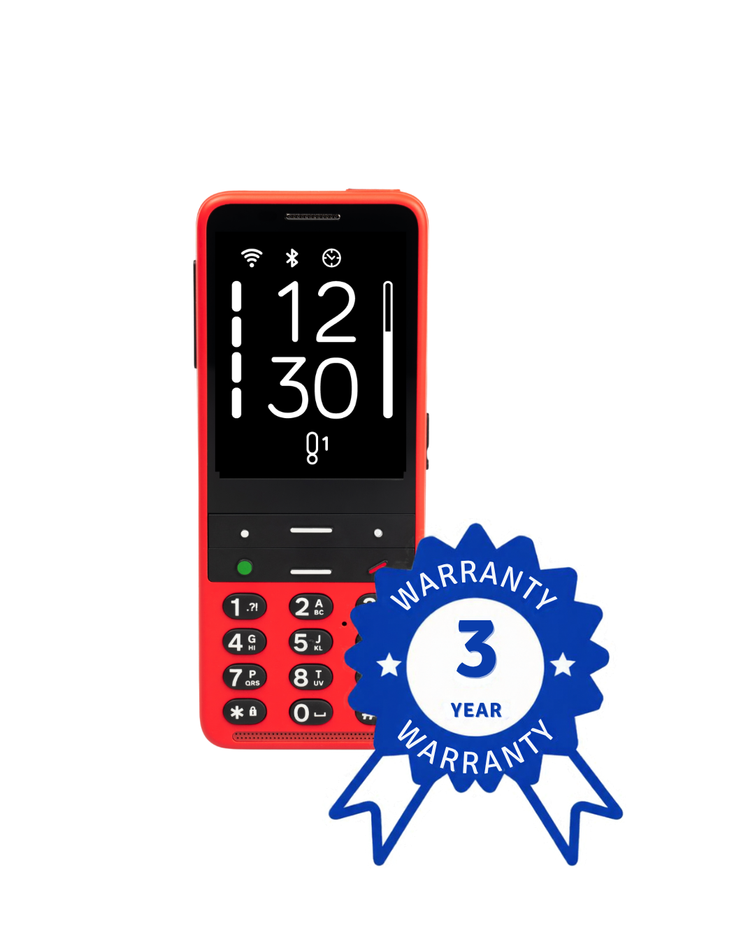 Red + 3 year warranty