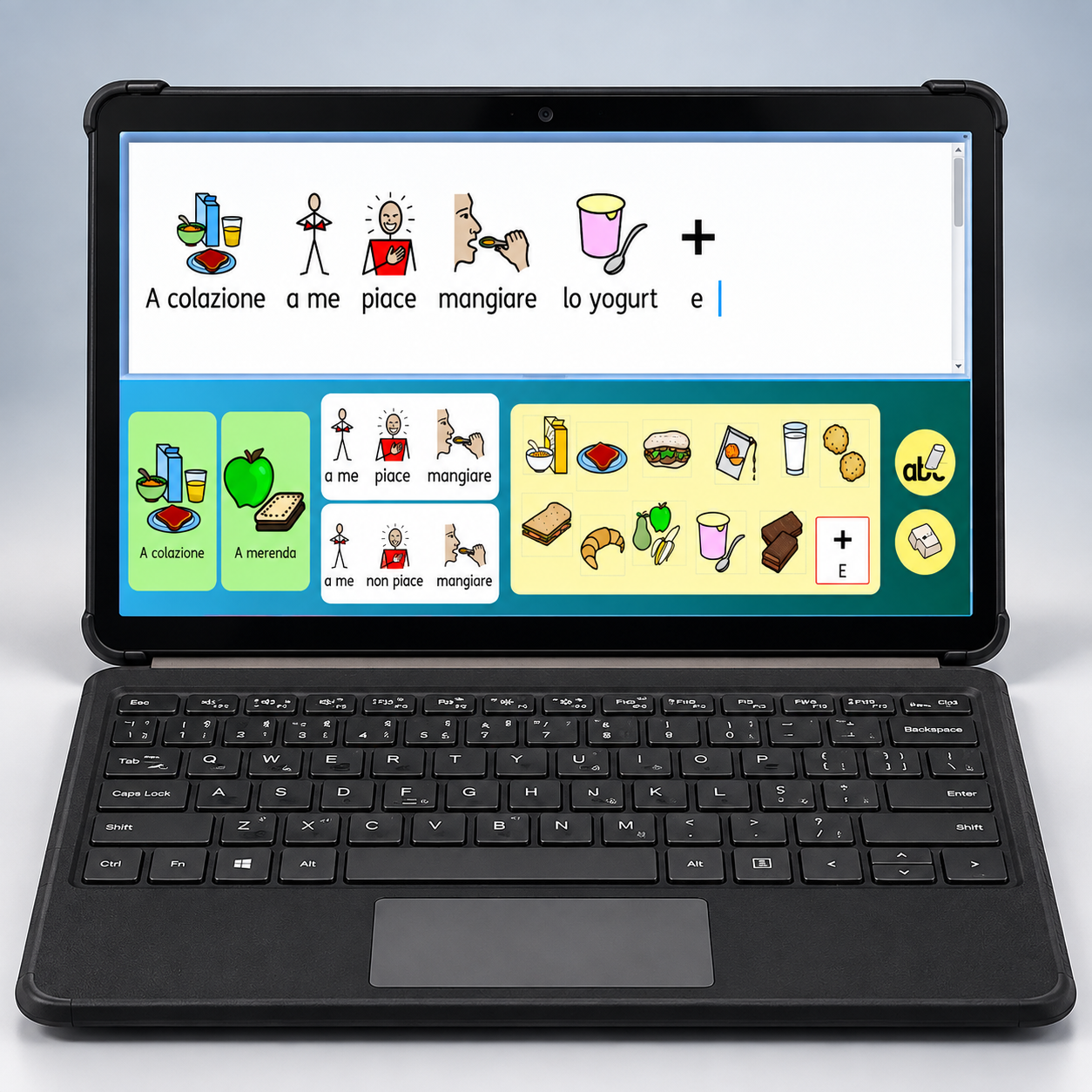 Tablet per comunicazione aumentativa in italiano